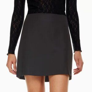 Aritzia Wilfred Classic Black Mini Skirt - Size 2